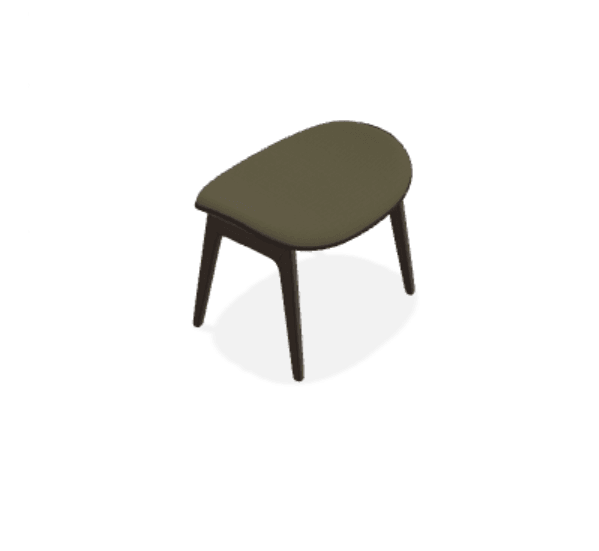 Taburet Elephant cu tapiterie frontala din tesatura Moss - Norr11 - PARIS14A.RO