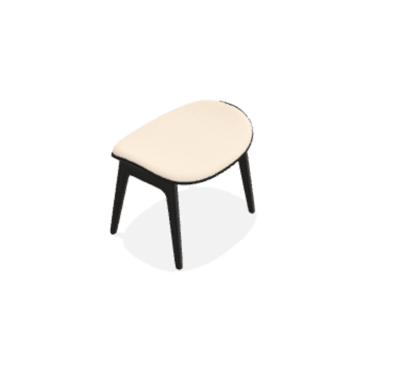 Taburet Elephant cu tapiterie frontala din tesatura Steelcut Trio - Norr11 - PARIS14A.RO