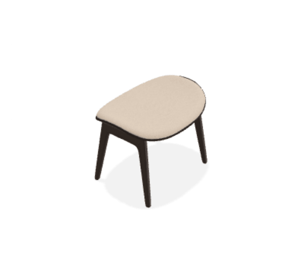Taburet Elephant cu tapiterie frontala din tesatura Zero - Norr11 - PARIS14A.RO