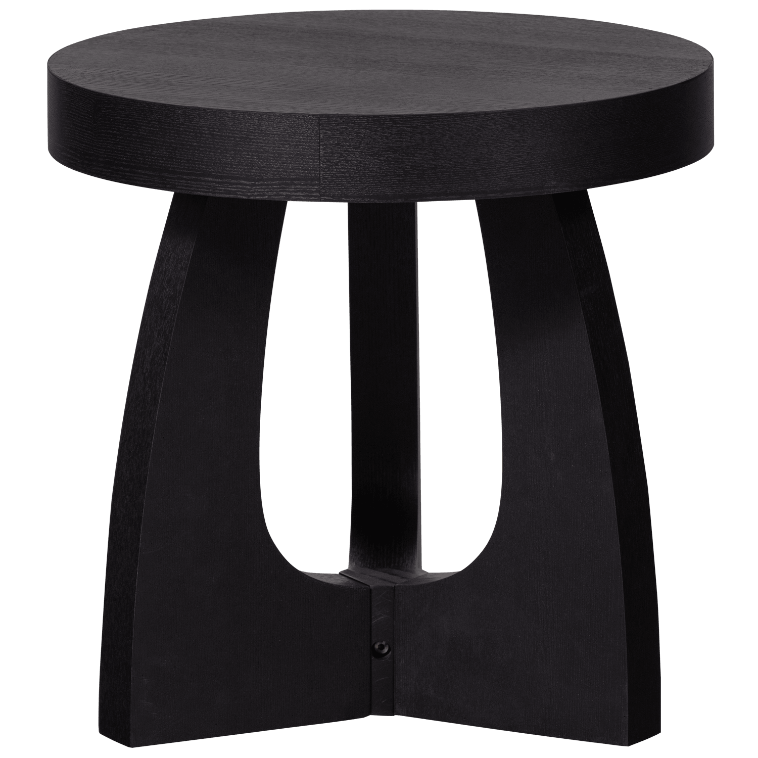 TALA SIDE TABLE MDF VENEER BLACK 45xO45CM - PARIS14A.RO