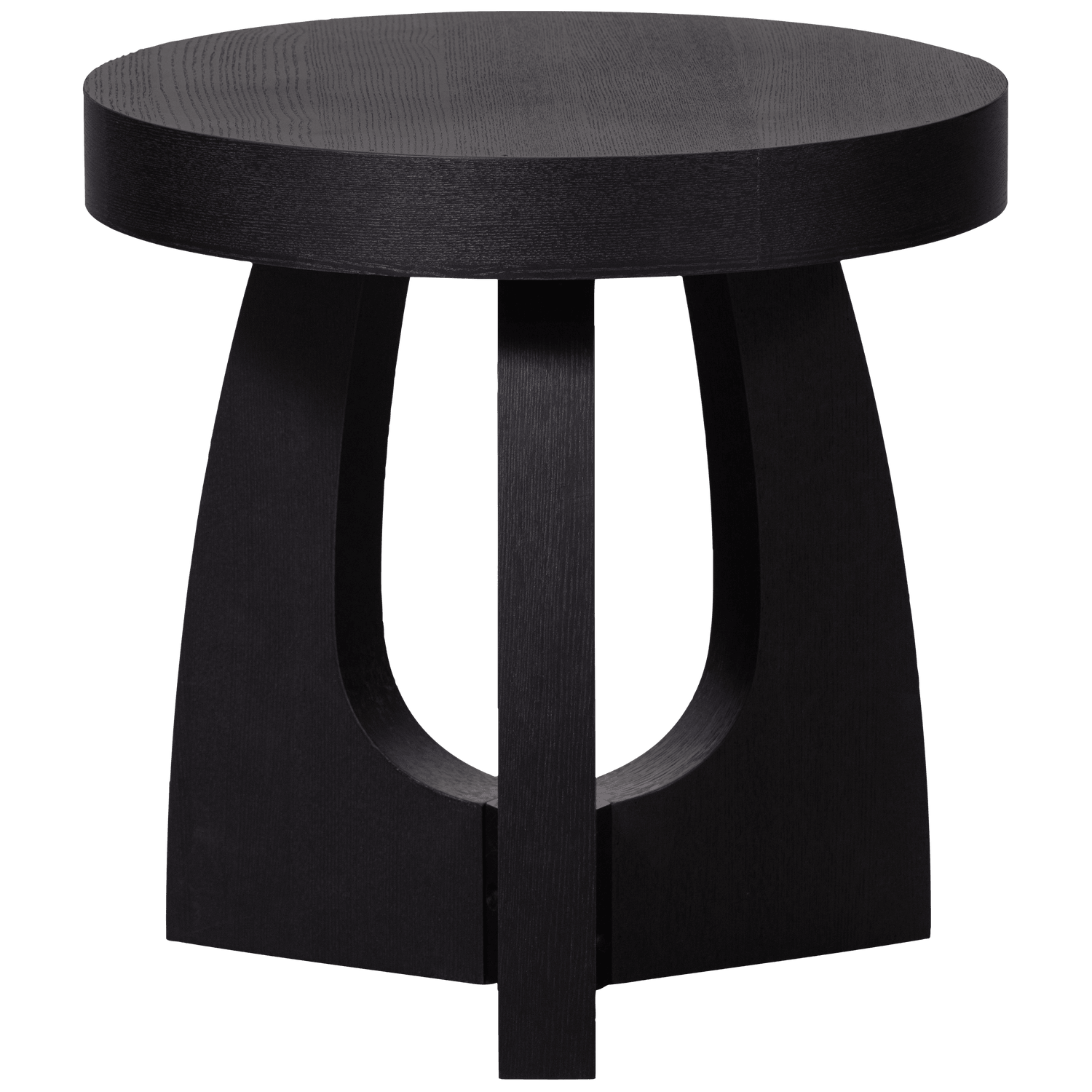 TALA SIDE TABLE MDF VENEER BLACK 45xO45CM - PARIS14A.RO