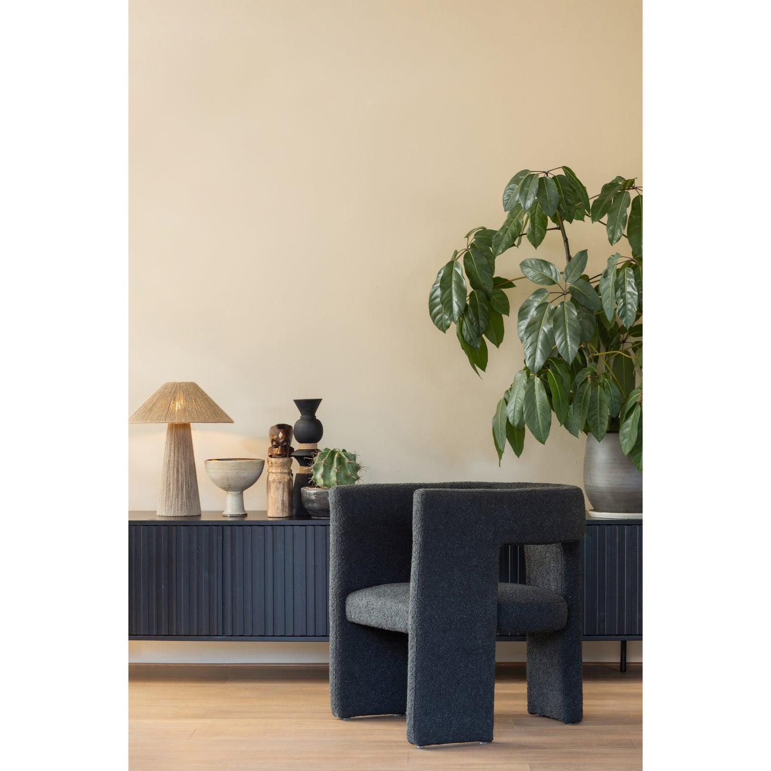 TIWA ARMCHAIR BOUCLÉ DARKGREY - PARIS14A.RO