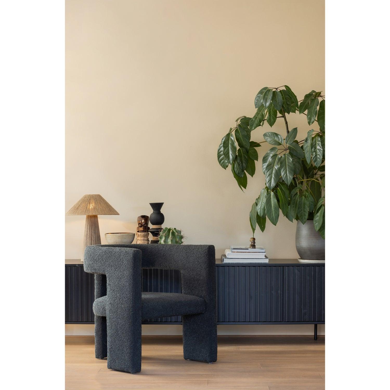 TIWA ARMCHAIR BOUCLÉ DARKGREY - PARIS14A.RO