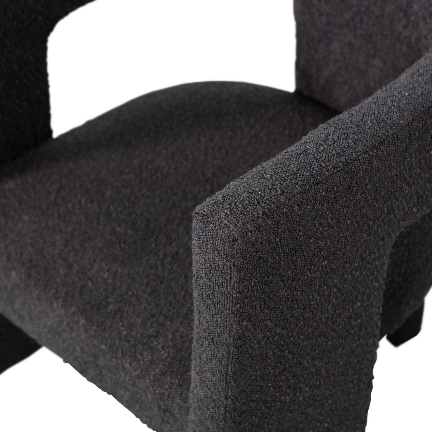 TIWA ARMCHAIR BOUCLÉ DARKGREY - PARIS14A.RO