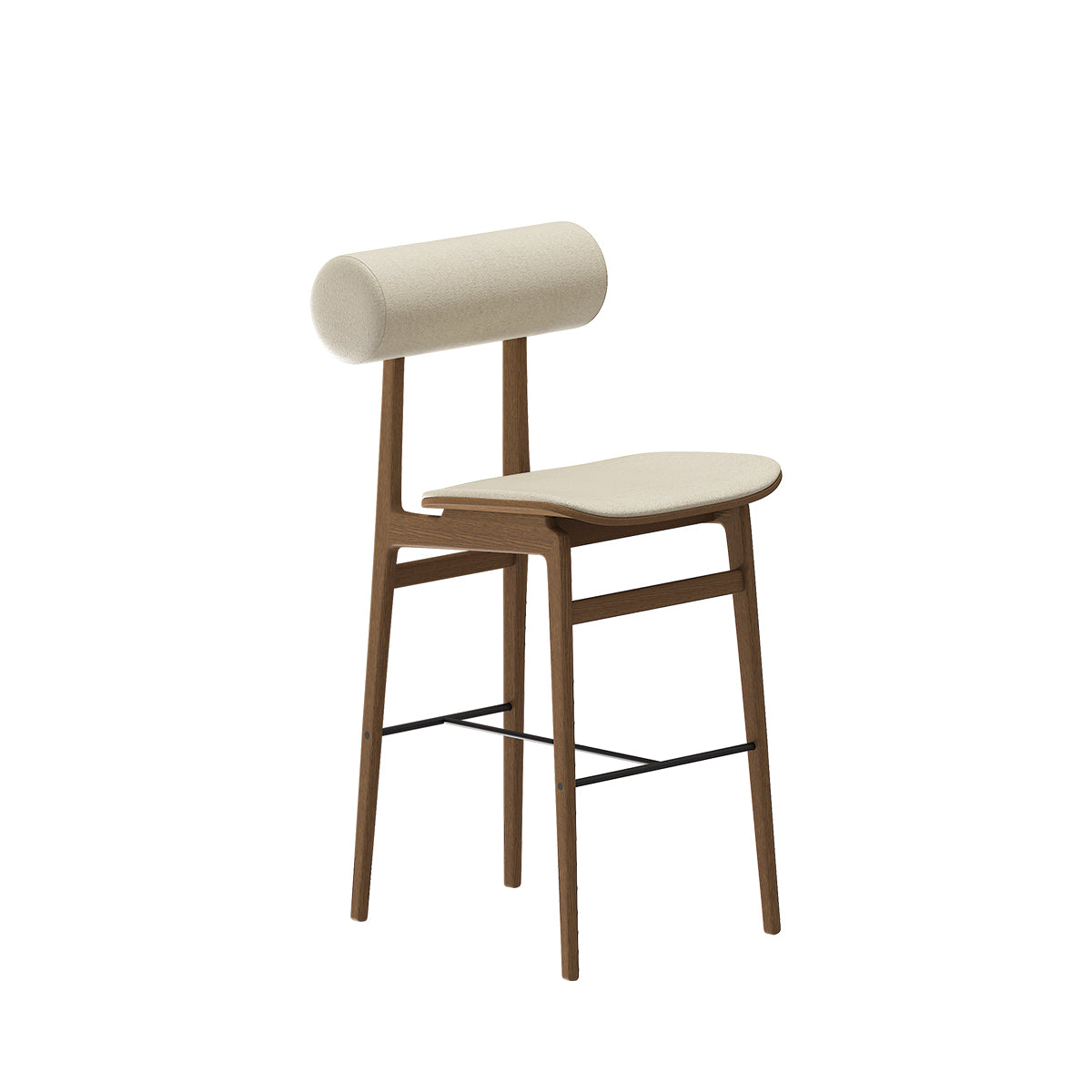 NORR11 scaun bar Totem 65 cm | stejar FSC | Stejar afumat deschis | 46x53xh96 cm