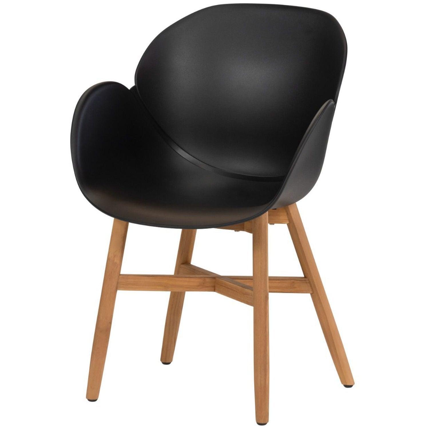 TULIP GARDEN CHAIR TEAK BLACK - PARIS14A.RO