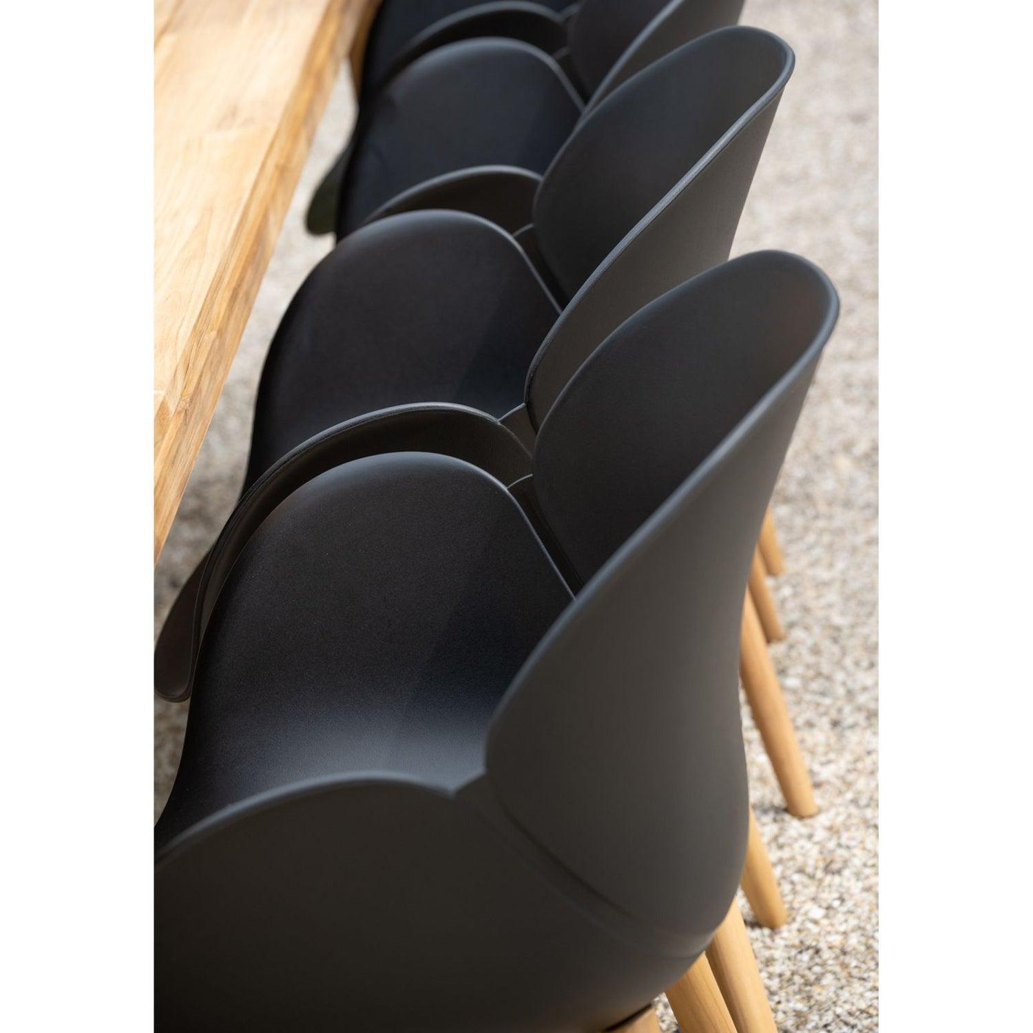 TULIP GARDEN CHAIR TEAK BLACK - PARIS14A.RO