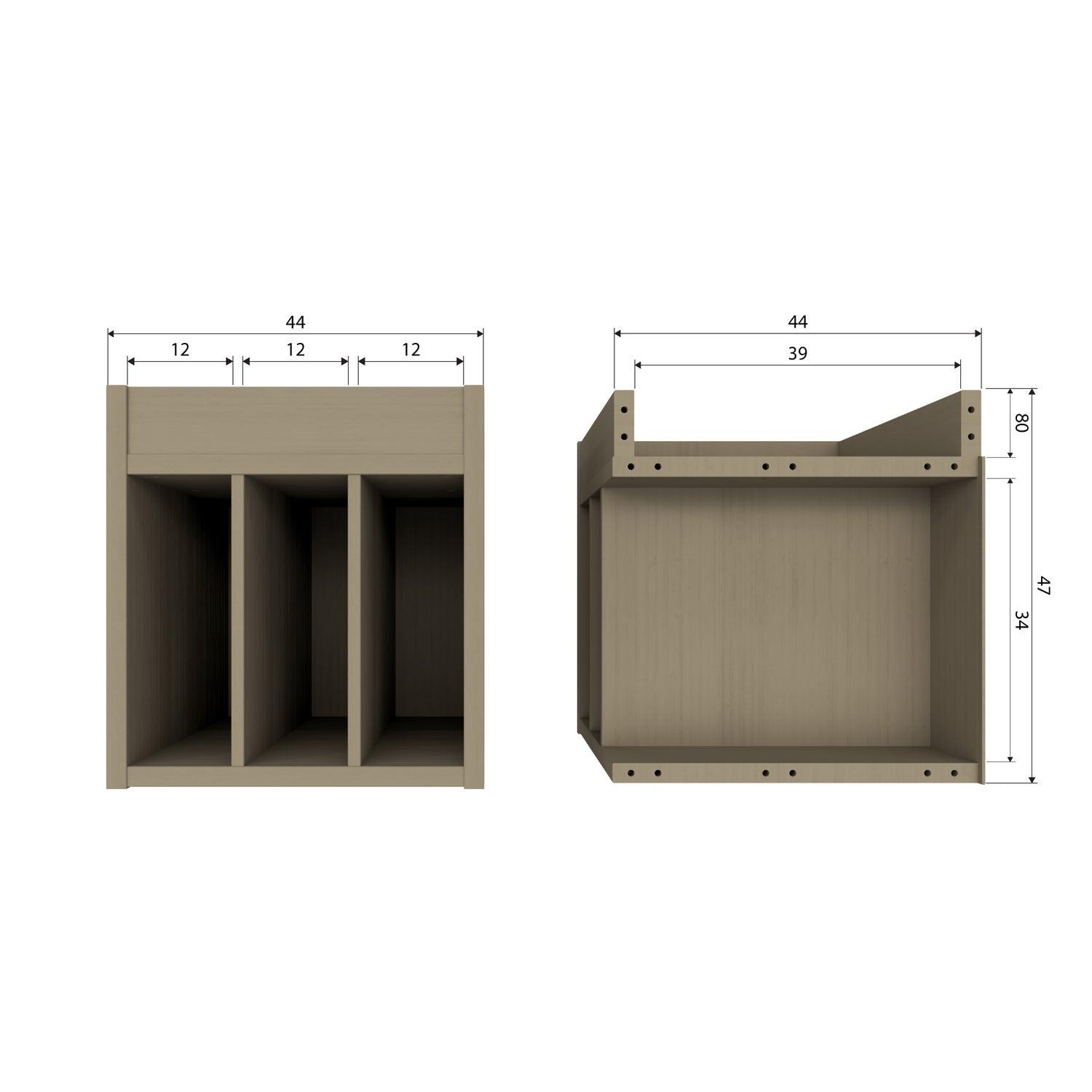 TURNER RECORD CABINET PINE MUD [fsc] - PARIS14A.RO