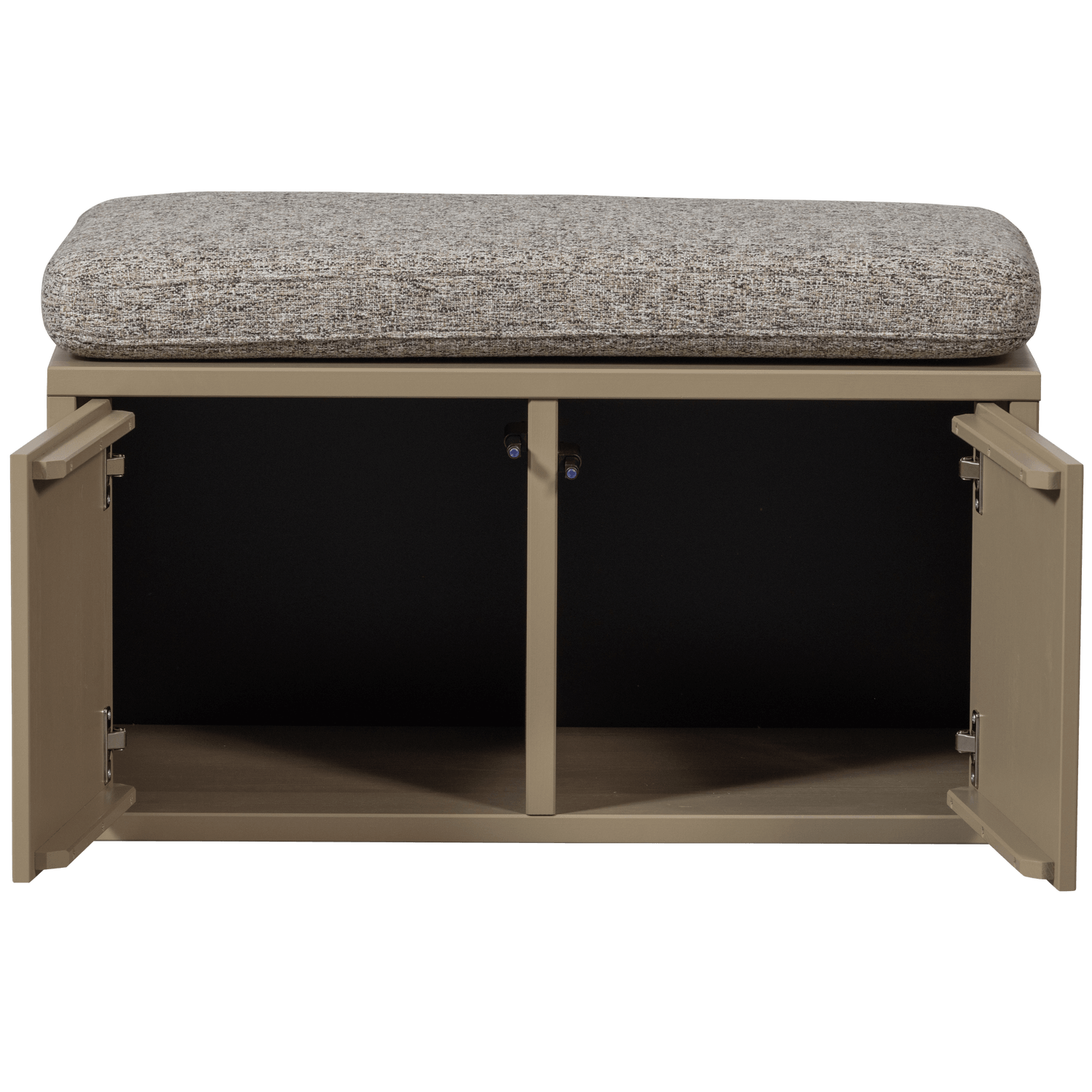 TURNER STORAGE BENCH PINE MUD WITH SEATCUSHION KHAKI [fsc] - PARIS14A.RO