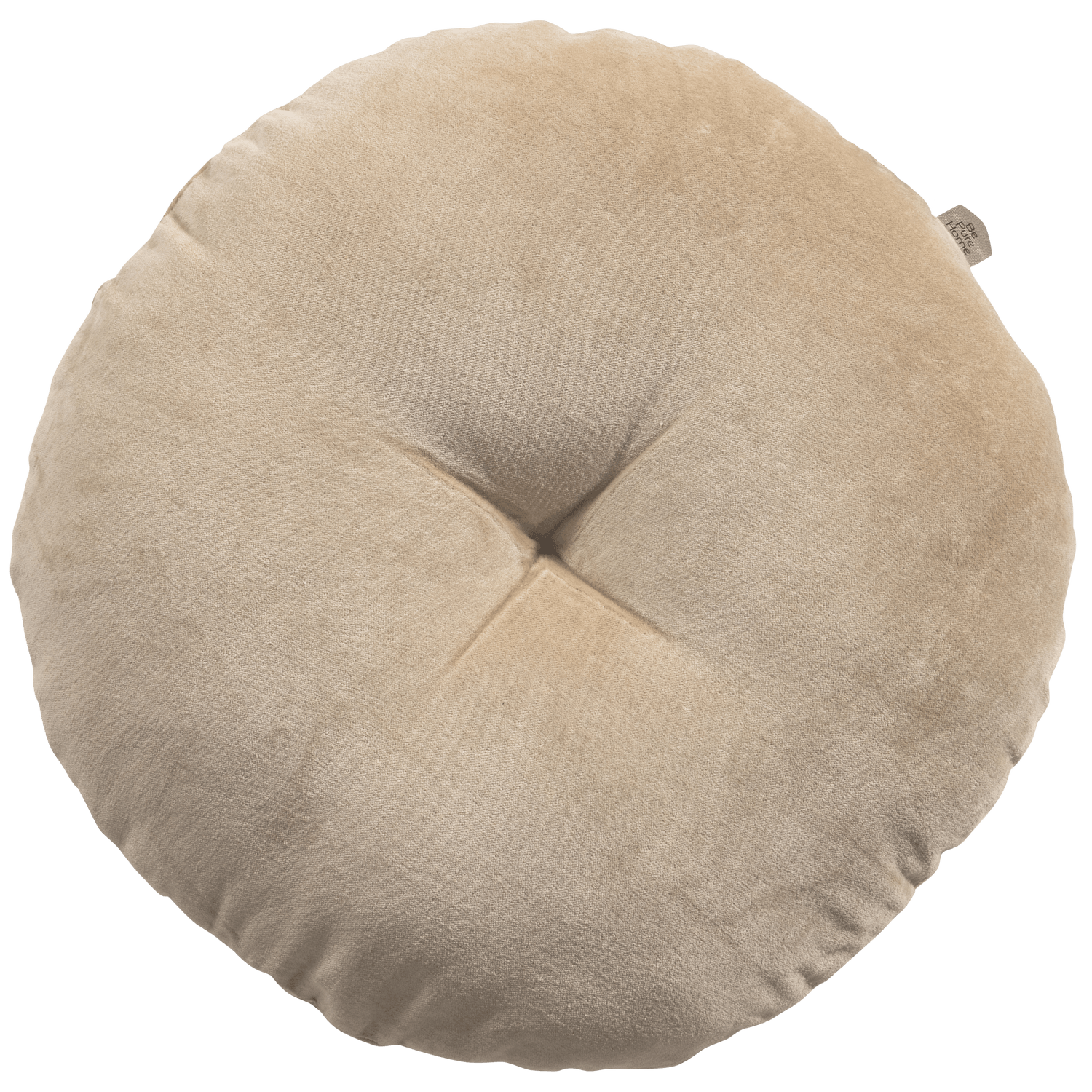 TWINKLE CUSHION WITH STRIPE ROUND VELVET SAND Ø45CM - PARIS14A.RO