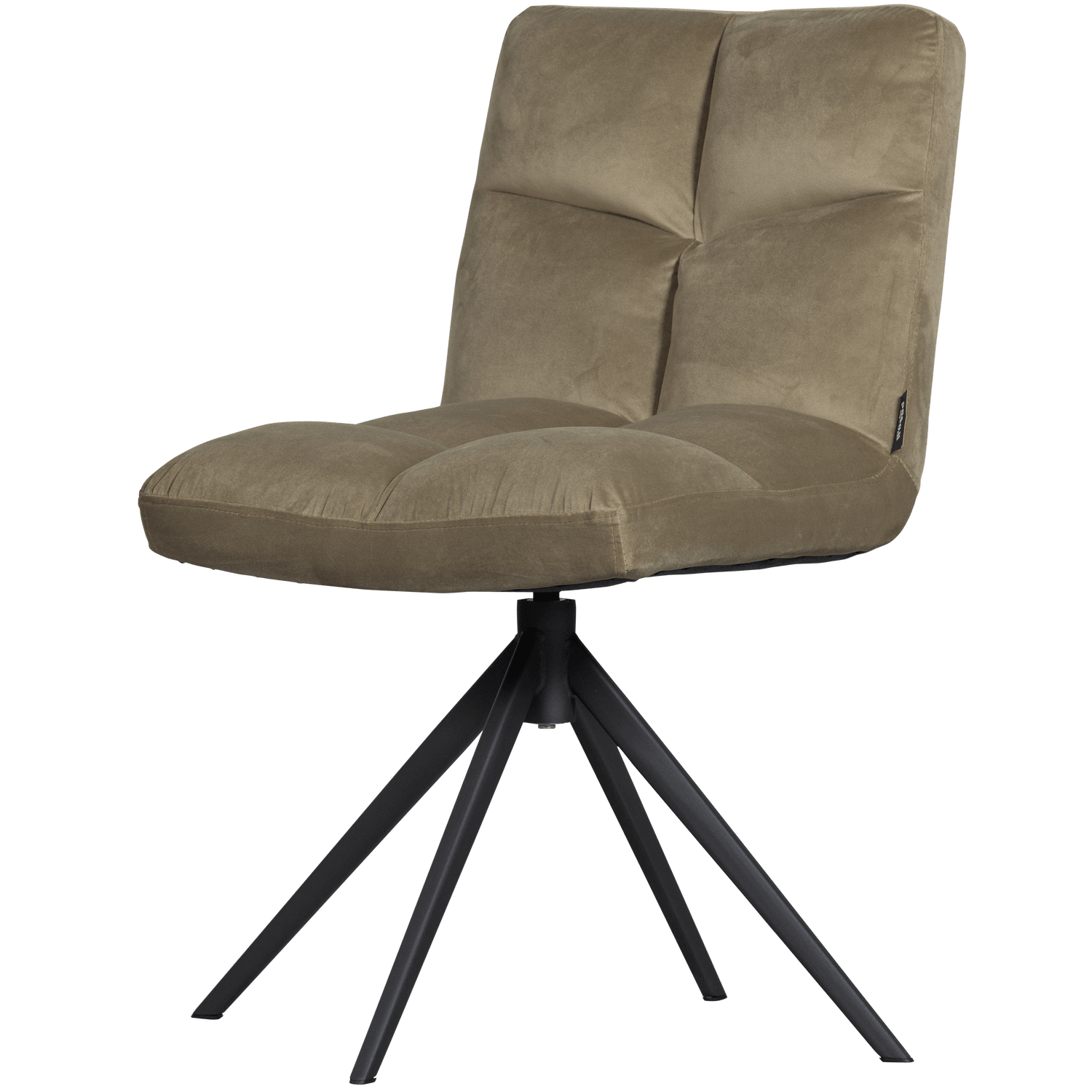 VINNY SWIVEL CHAIR VELVET SMOKE GREEN - PARIS14A.RO