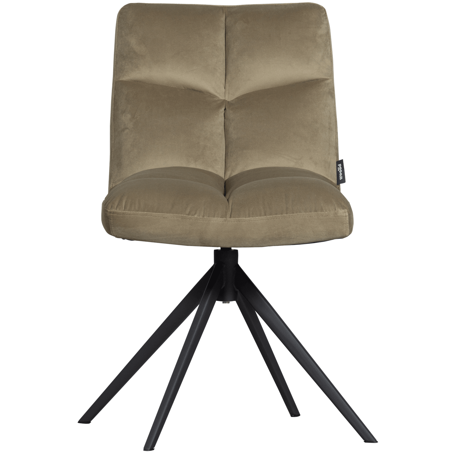 VINNY SWIVEL CHAIR VELVET SMOKE GREEN - PARIS14A.RO