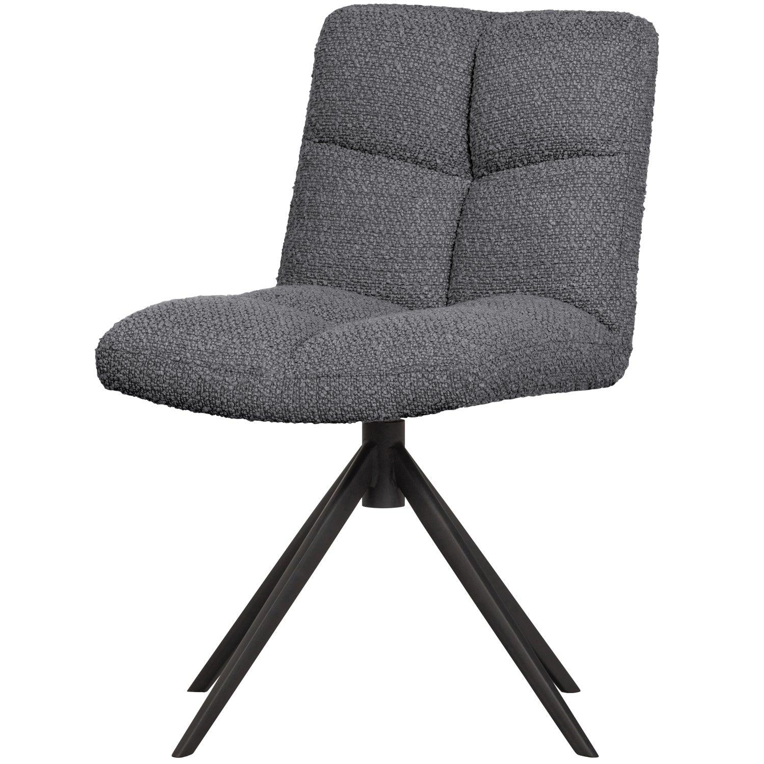 VINNY SWIVEL DINING CHAIR BOUCLÉ ANTHRACITE - PARIS14A.RO