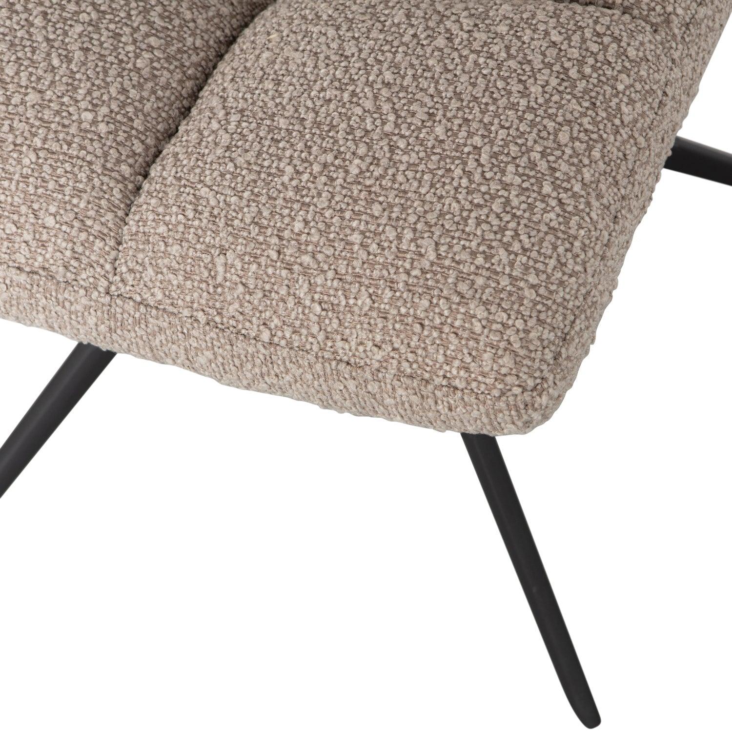 VINNY SWIVEL DINING CHAIR BOUCLÉ SAND - PARIS14A.RO