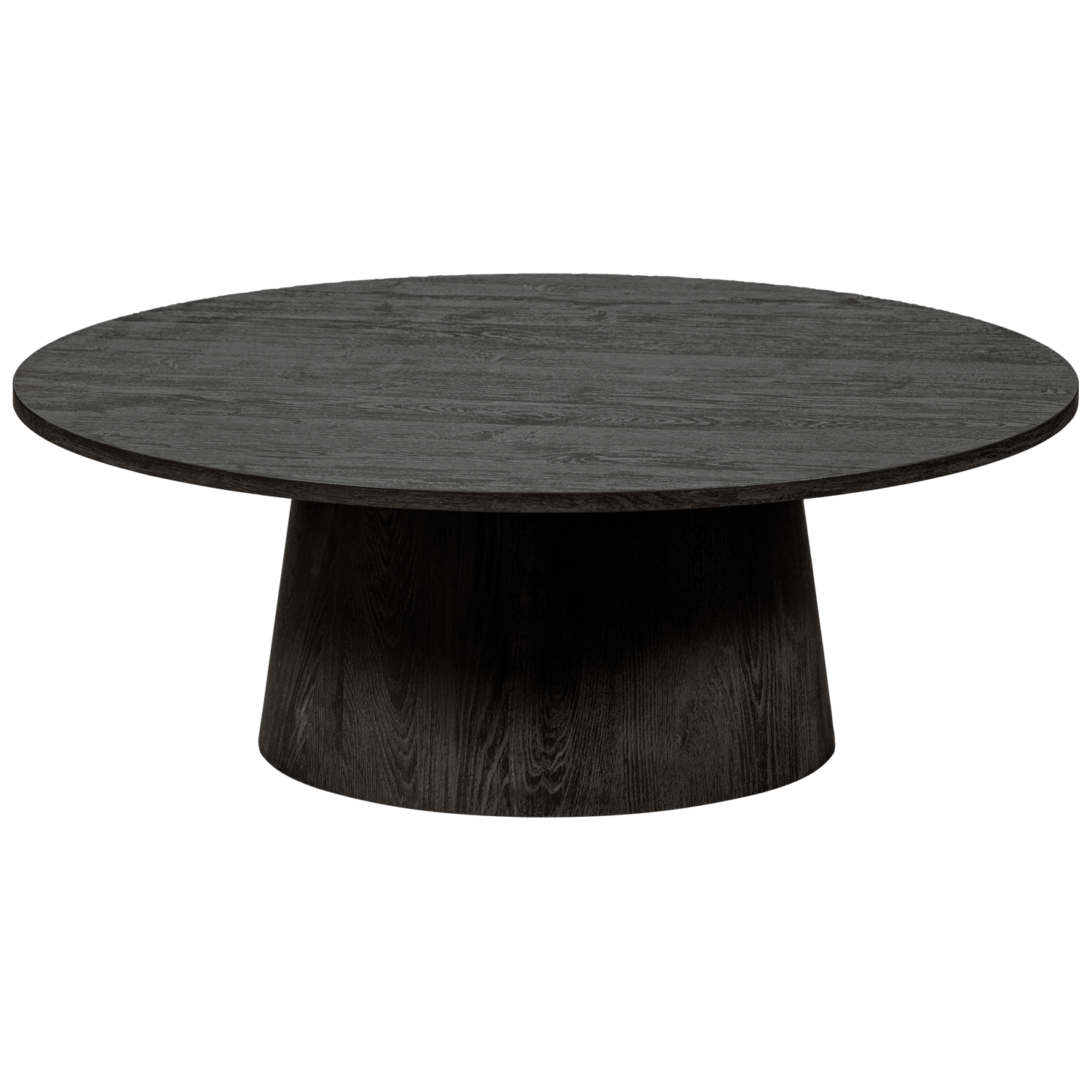 VITO COFFEE TABLE MDF DARK BROWN 35xØ100CM - PARIS14A.RO