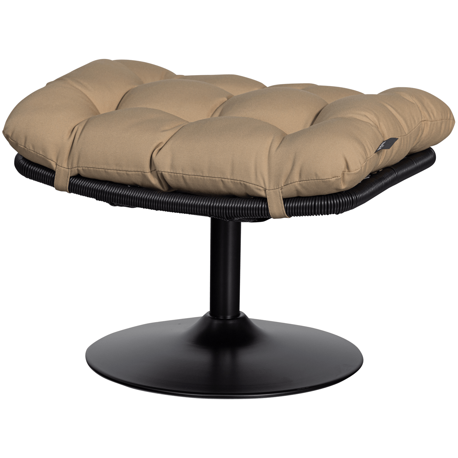 VIVE GARDEN STOOL OUTDOOR RATTAN SAND / BLACK - PARIS14A.RO