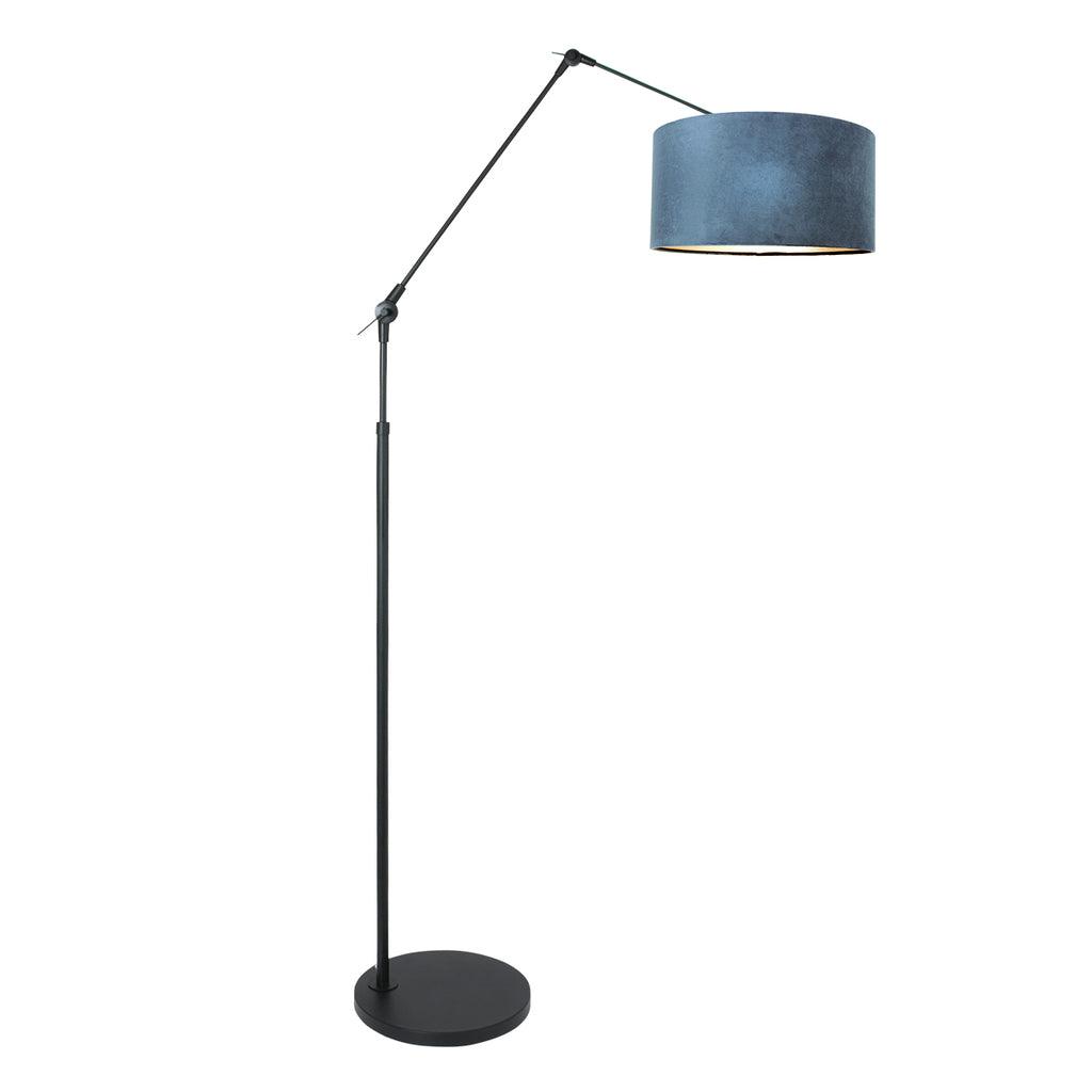 Lampă de podea Prestige Chic 7395ZW+K1068ZS Negru-Velvet Albastru - PARIS14A.RO