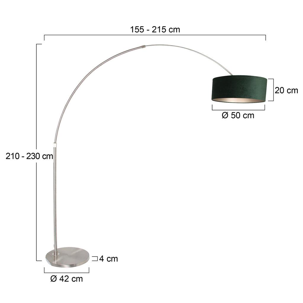 Lampă de podea Sparkled Light 7268ST+K1066VS Oțel-Velur Verde - PARIS14A.RO