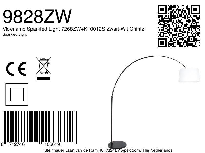 Lampă de podea Sparkled Light 7268ZW+K10012S Negru-Alb Chintz - PARIS14A.RO