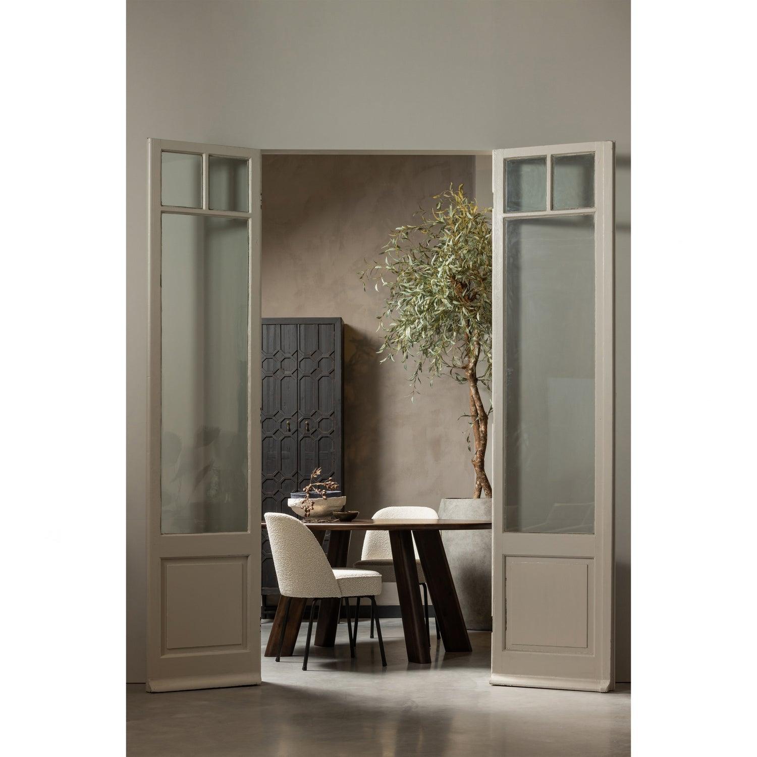 VOGUE DINING CHAIR BOUCLÉ NATURAL - PARIS14A.RO