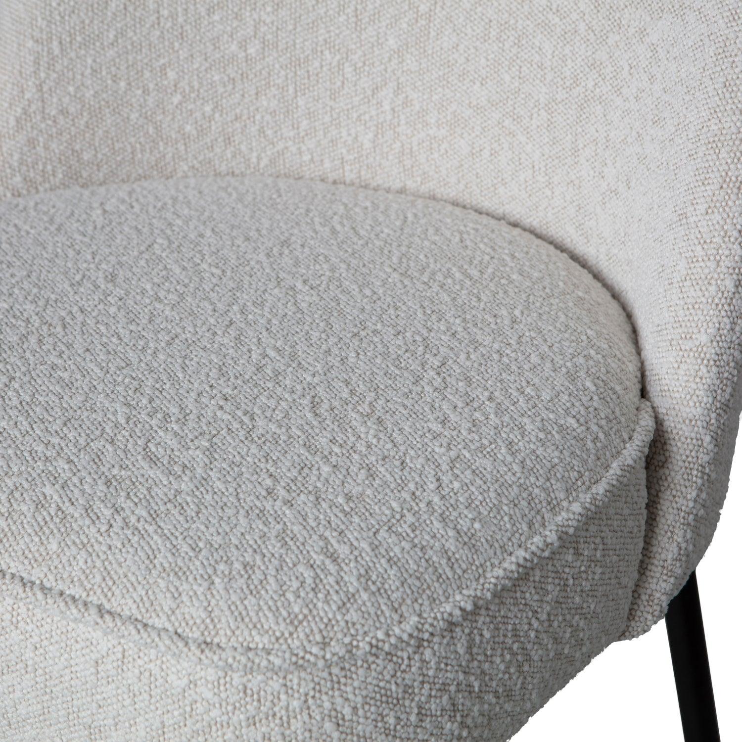 VOGUE DINING CHAIR BOUCLÉ NATURAL - PARIS14A.RO