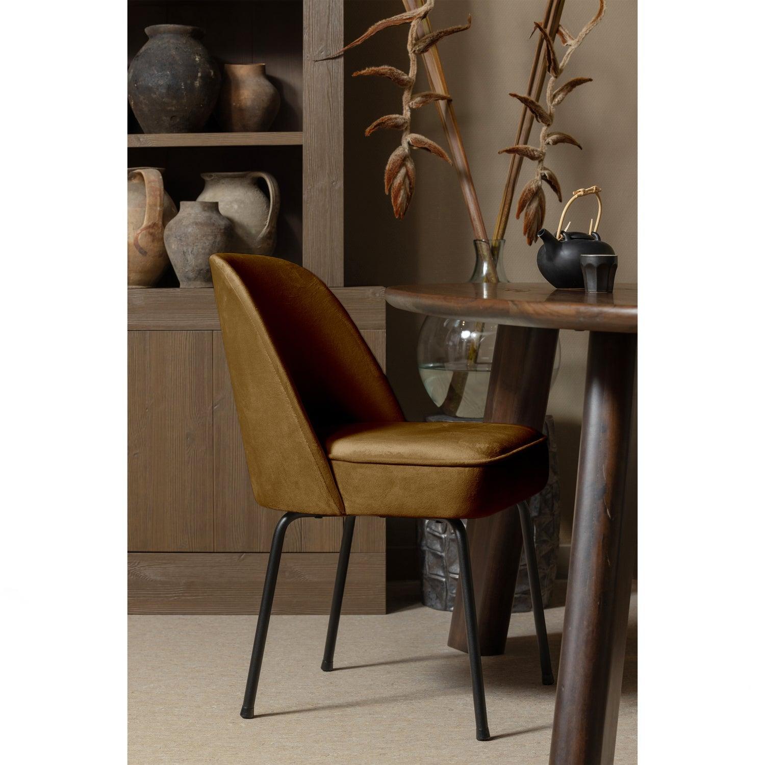 VOGUE DINING CHAIR VELVET HONEY YELLOW - PARIS14A.RO