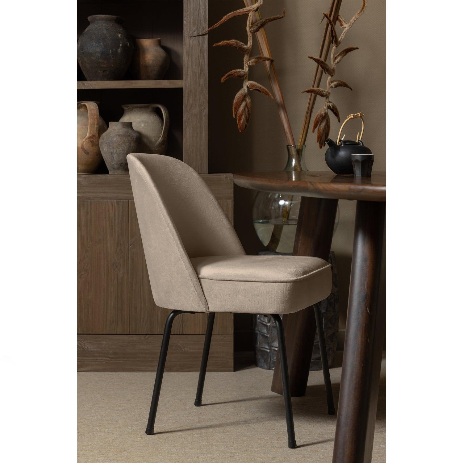 VOGUE DINING CHAIR VELVET KHAKI - PARIS14A.RO