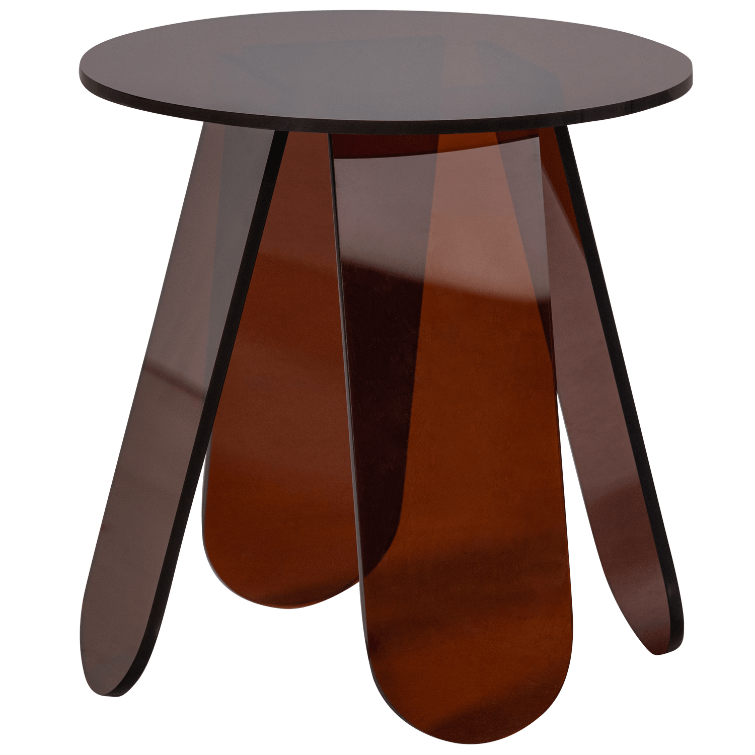 WALT SIDE TABLE ACRYLIC WARM BROWN - PARIS14A.RO