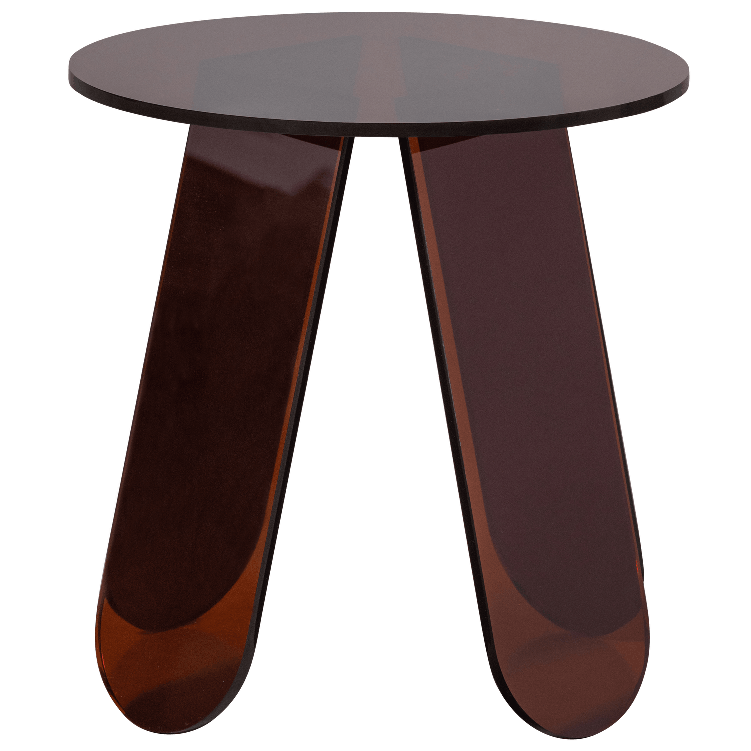 WALT SIDE TABLE ACRYLIC WARM BROWN - PARIS14A.RO