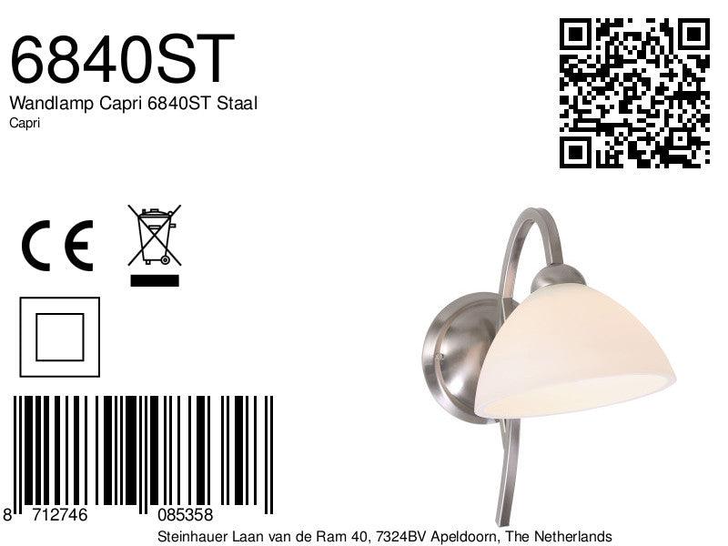 Lampă de perete Capri 6840ST din oțel - PARIS14A.RO