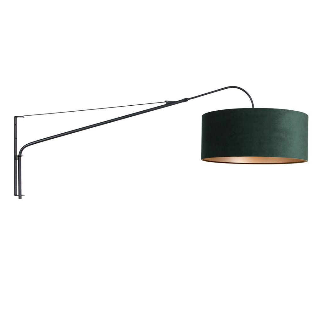 Lampă de perete Elegantă și Eleganta 2574ZW+K1066VS Negru-Velvet Verde