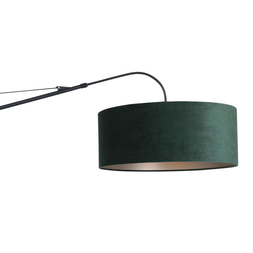 Lampă de perete Elegantă și Eleganta 2574ZW+K1066VS Negru-Velvet Verde