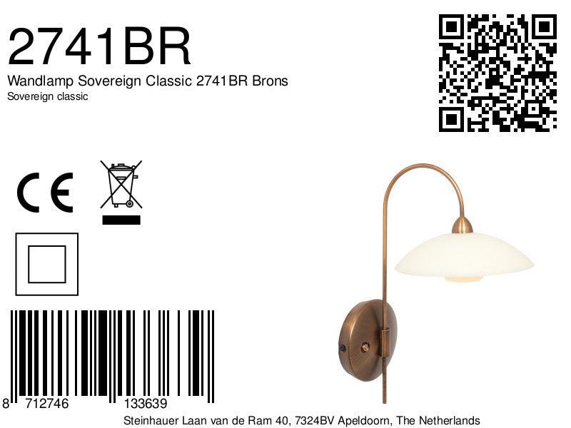 Lampă de perete Sovereign Classic 2741BR Bronz - PARIS14A.RO