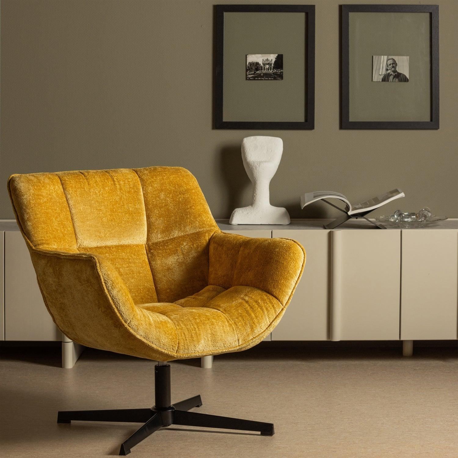 WIBO SWIVEL ARMCHAIR CURRY - PARIS14A.RO