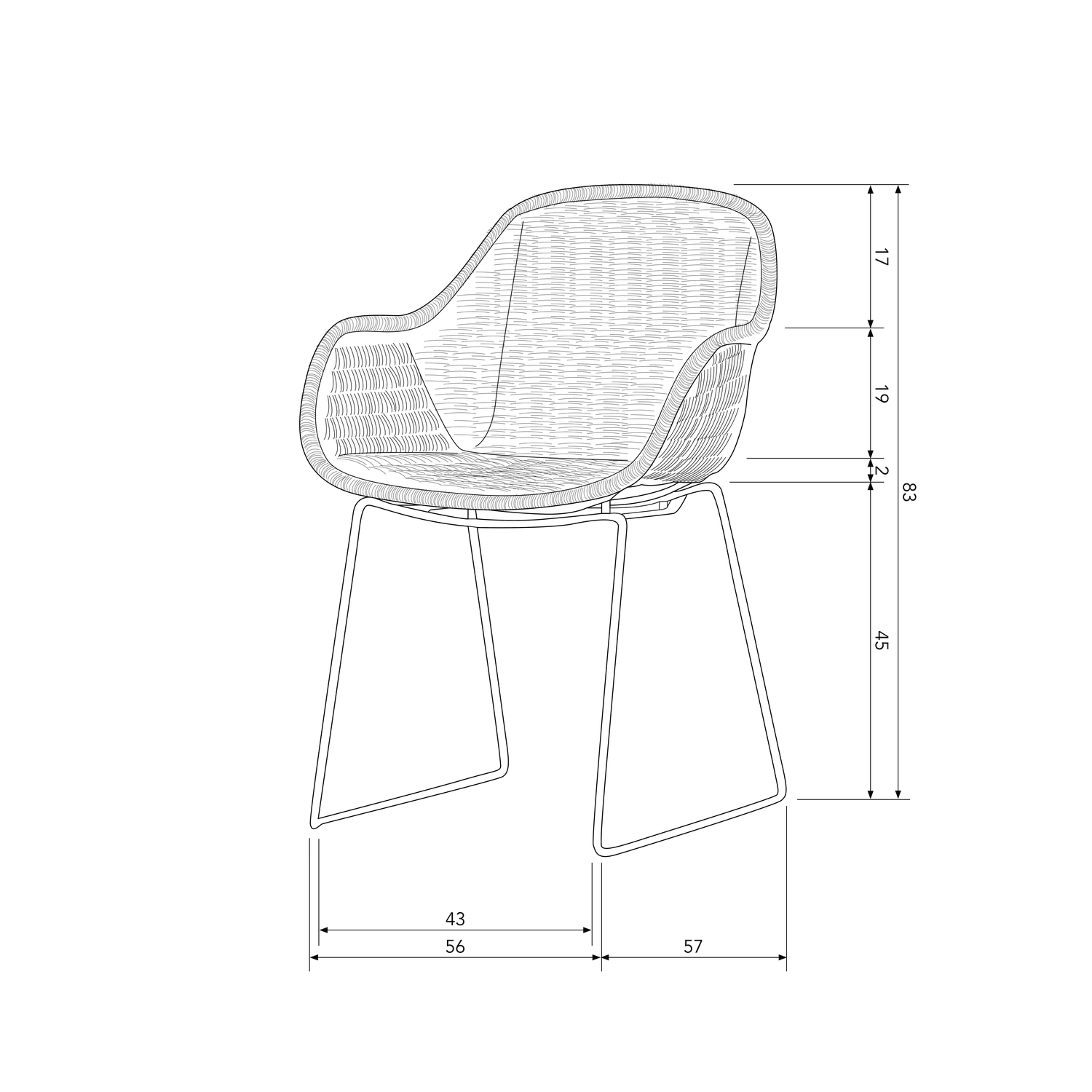 WILLOW GARDEN CHAIR NATURAL - PARIS14A.RO