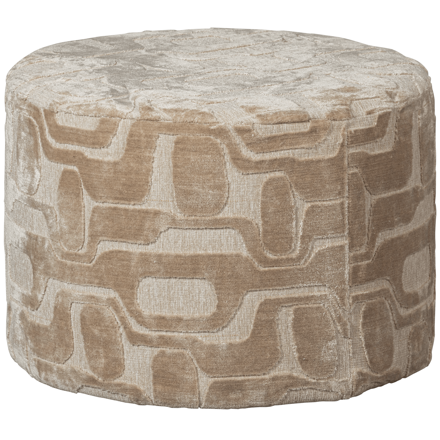 YAGO POUF VISCOSE PATTERN NATURAL 60x43CM - PARIS14A.RO