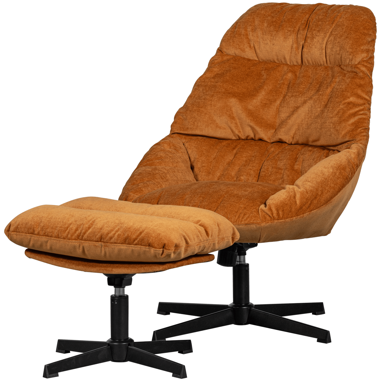 YARO ARMCHAIR WITH HOCKER GINGER - PARIS14A.RO