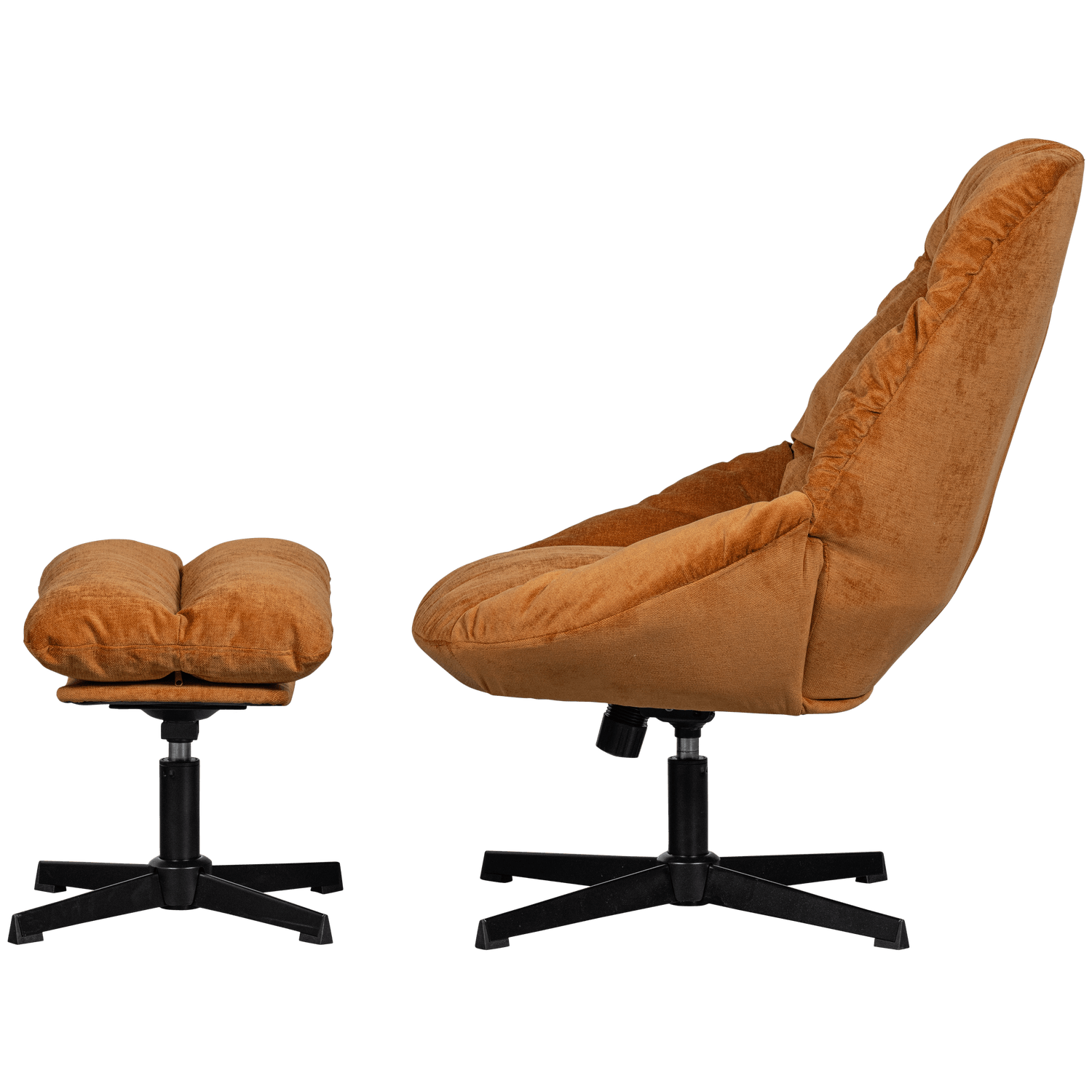 YARO ARMCHAIR WITH HOCKER GINGER - PARIS14A.RO