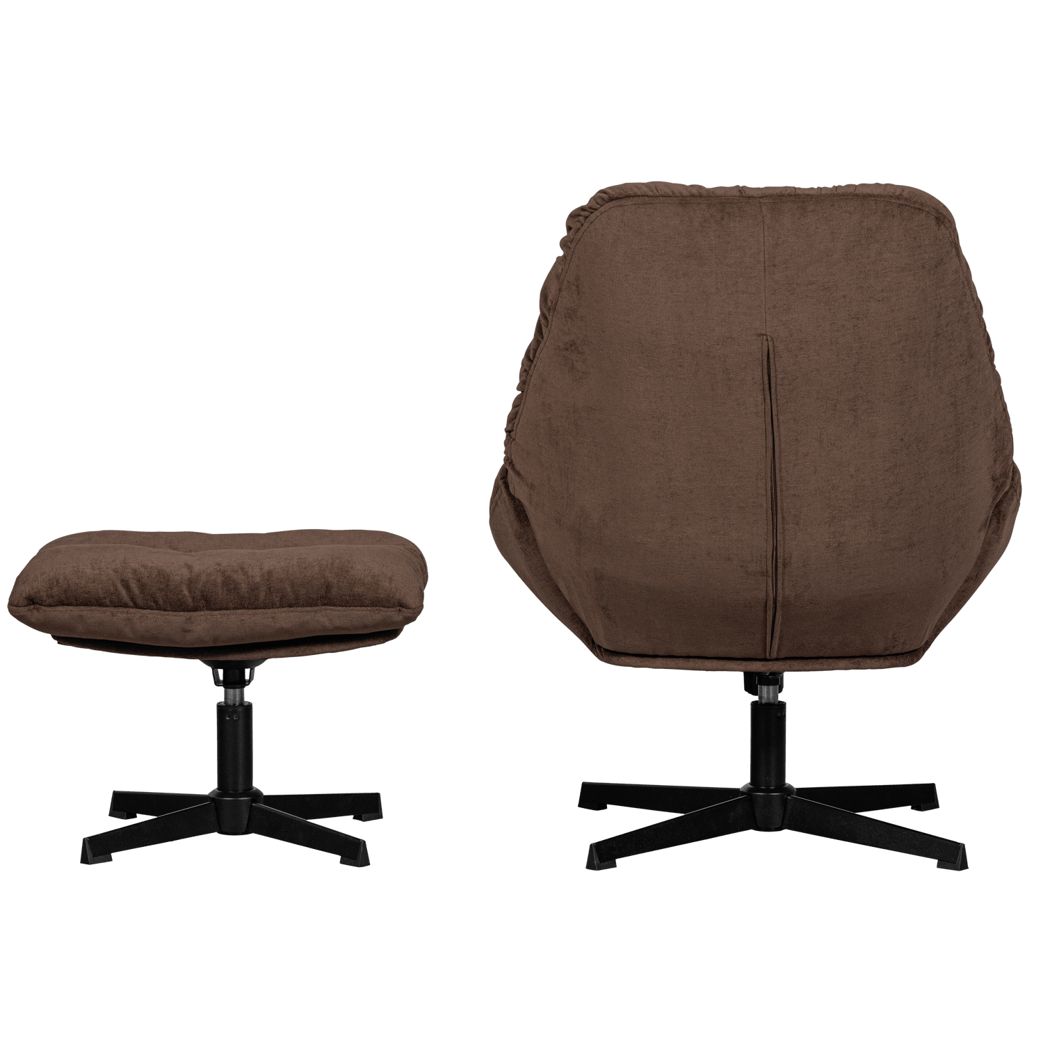 YARO SWIVEL ARMCHAIR WITH HOCKER ESPRESSO - PARIS14A.RO