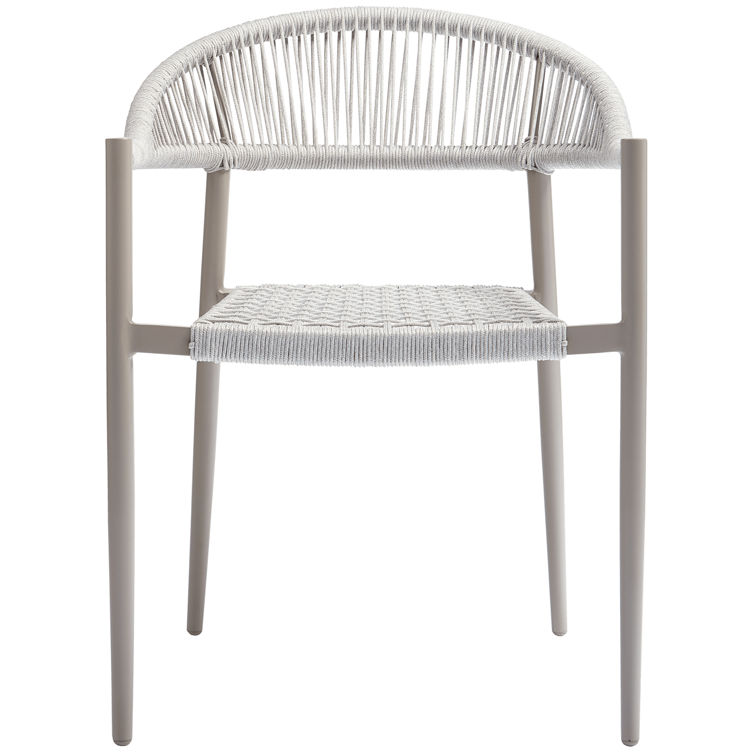 YELLOW GARDEN CHAIR ROPE/ALUMINIUM LIGHT GREY - PARIS14A.RO