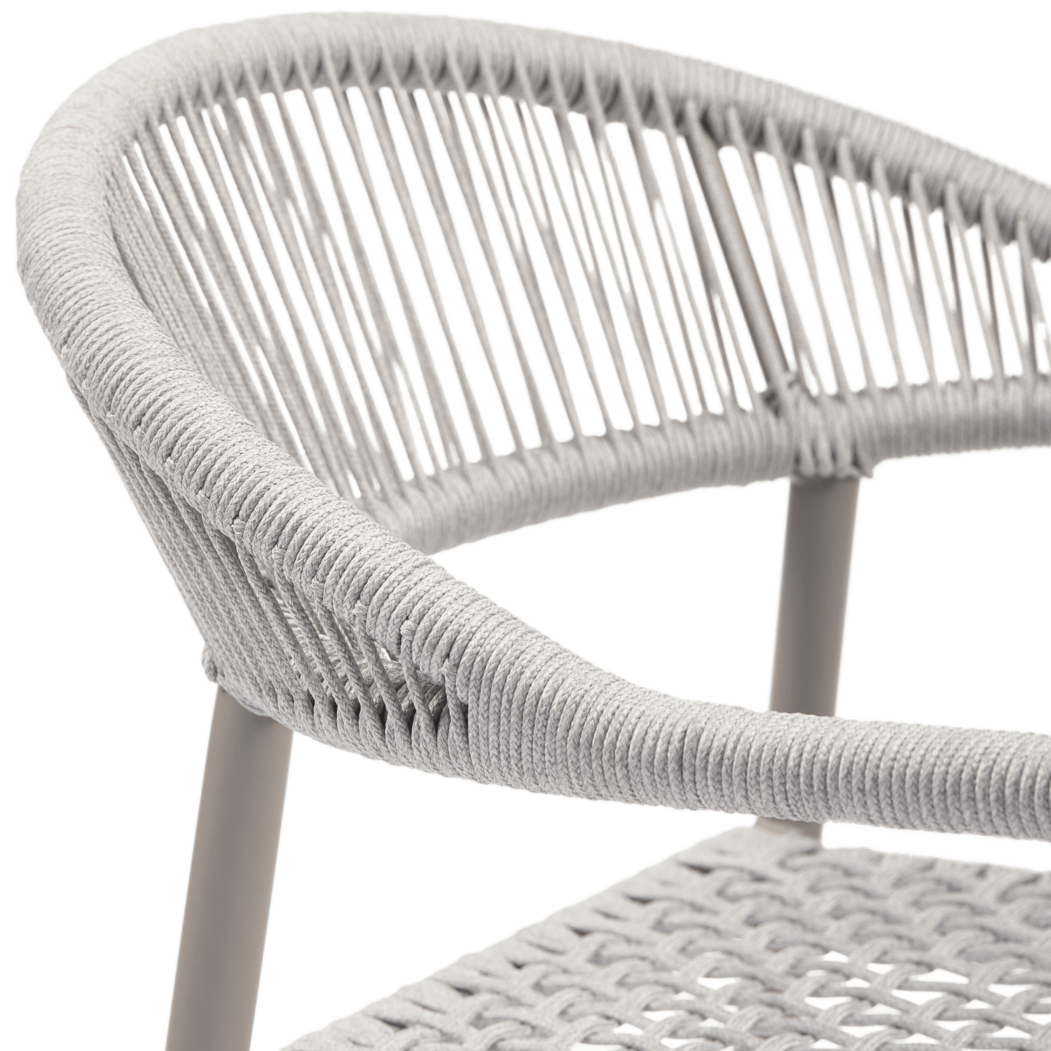 YELLOW GARDEN CHAIR ROPE/ALUMINIUM LIGHT GREY - PARIS14A.RO