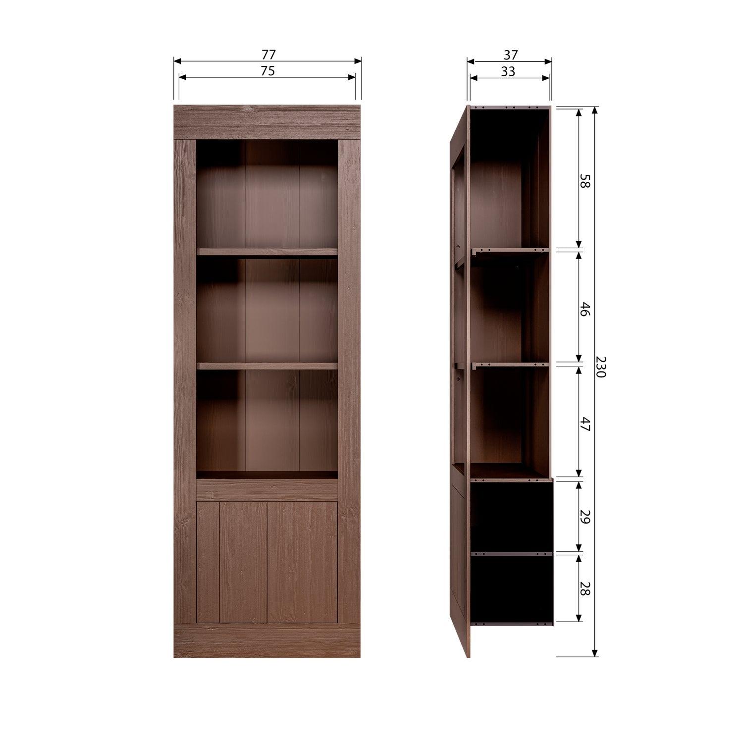 YUMI STORAGE CABINET PINE DEEP BRUSHED UMBER [fsc] - PARIS14A.RO