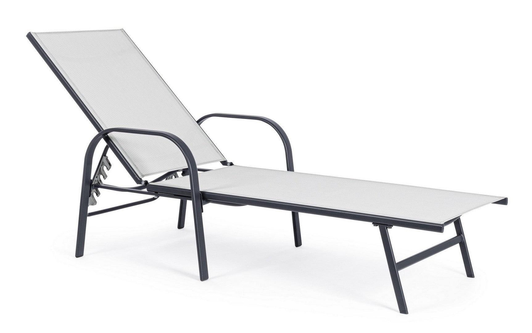 ARENT CHARCOAL JA18 SUNBED WITH ARMRESTS - PARIS14A.RO