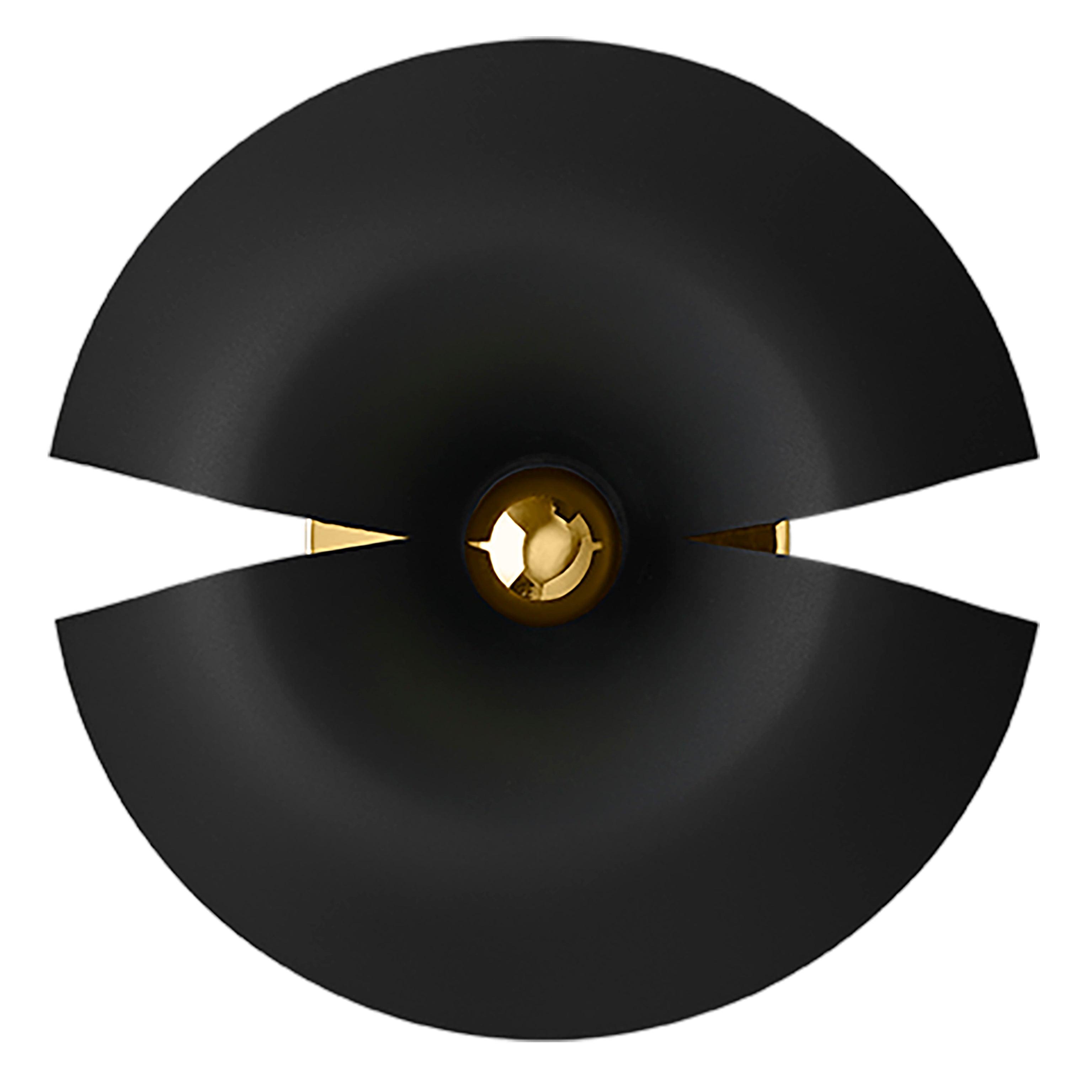CYCNUS lampa de perete negru / auriu , Ø30xH14 CM, AYTM - PARIS14A.RO