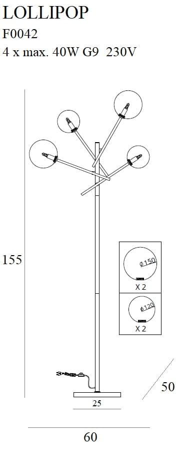 LAMPADAR LOLLIPOP MAX LIGHT F0042