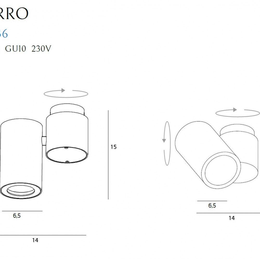 Downlight circular aplicat BARRO I Culoare alba MAXLIGHT C0036