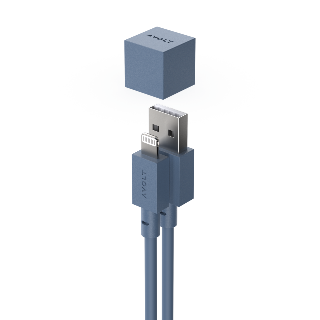 Cablu de încărcare Cable 1 USB-A to Apple lightning, Culoare Ocean Blue - Avolt