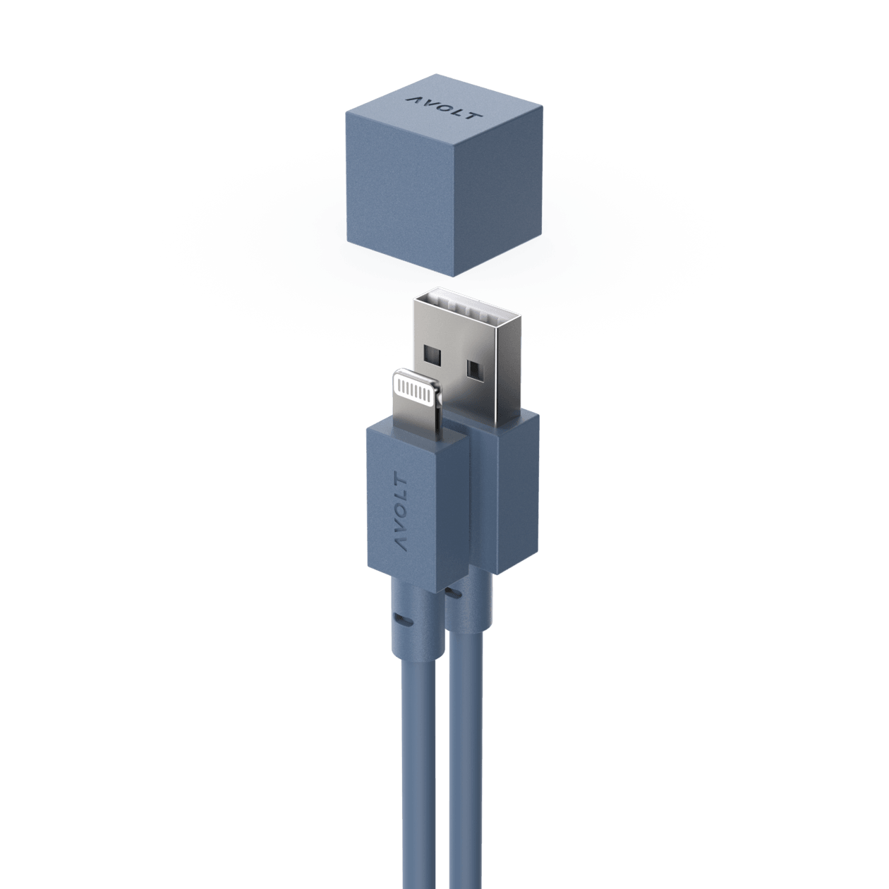 Cablu de încărcare Cable 1 USB-A to Apple lightning, Culoare Ocean Blue - Avolt