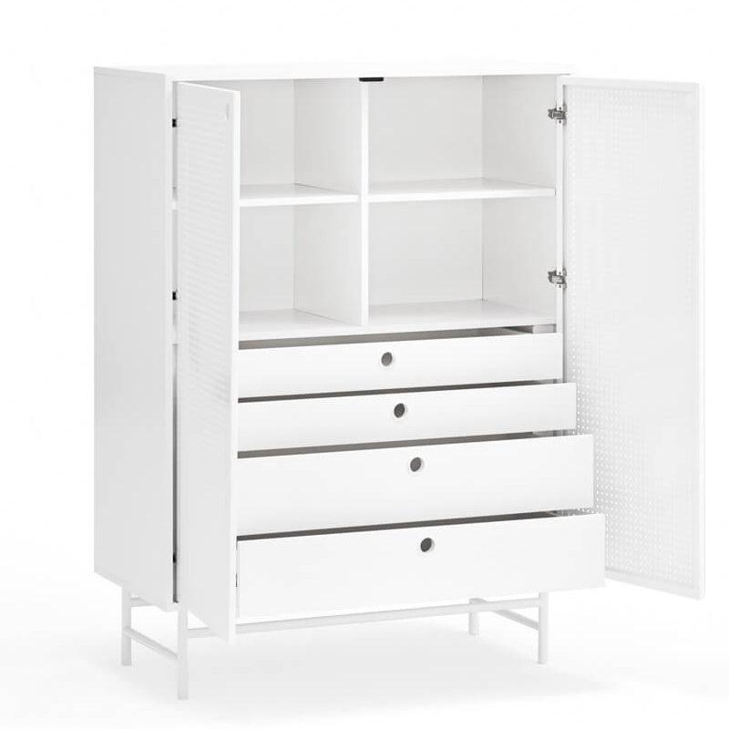 Cabinet ocazional Punto 2d/4inner sertare alb alb - PARIS14A.RO