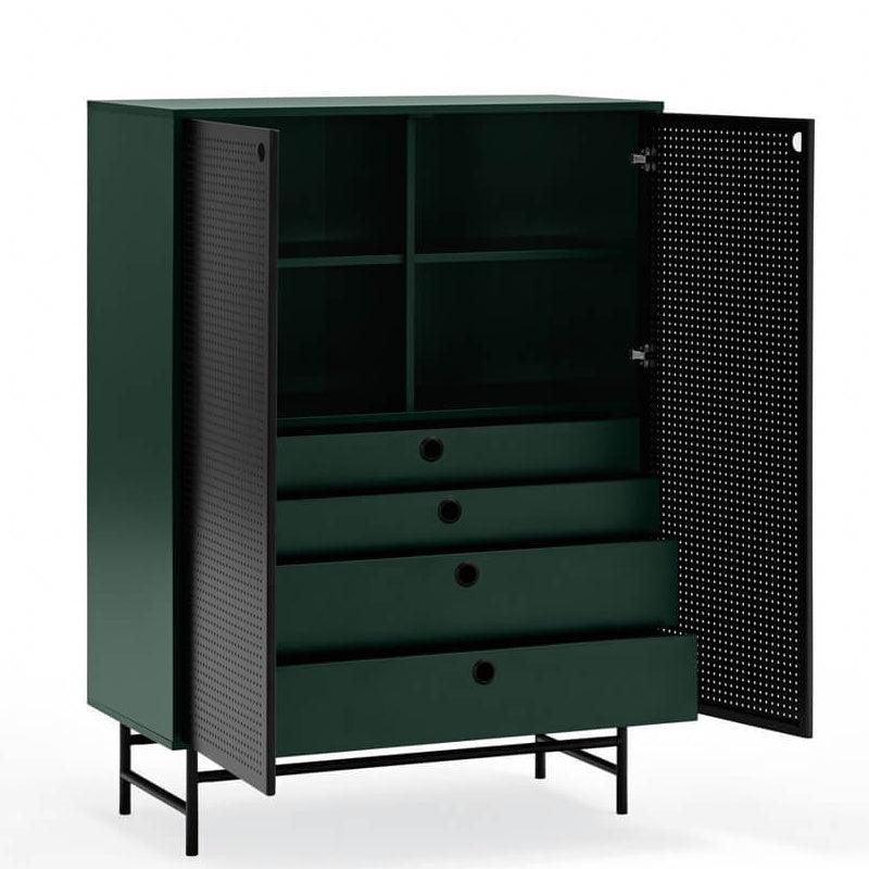 Cabinet ocazional Punto 2d/4inner sertare negre/d - PARIS14A.RO